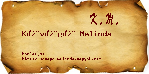 Kővágó Melinda névjegykártya